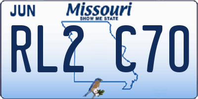 MO license plate RL2C7O