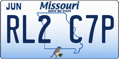 MO license plate RL2C7P