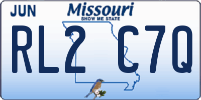 MO license plate RL2C7Q