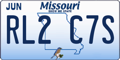 MO license plate RL2C7S