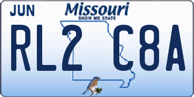 MO license plate RL2C8A