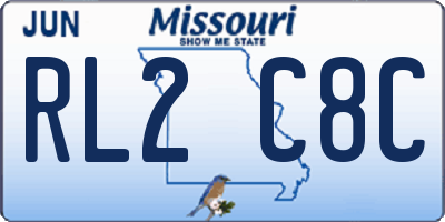 MO license plate RL2C8C