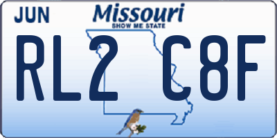 MO license plate RL2C8F