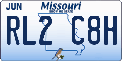 MO license plate RL2C8H
