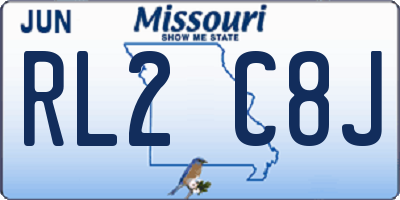 MO license plate RL2C8J