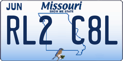 MO license plate RL2C8L