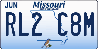 MO license plate RL2C8M