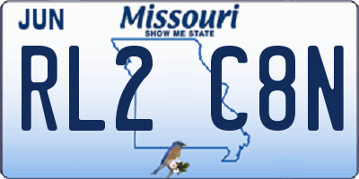MO license plate RL2C8N