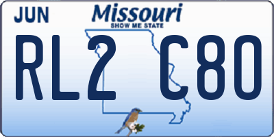MO license plate RL2C8O