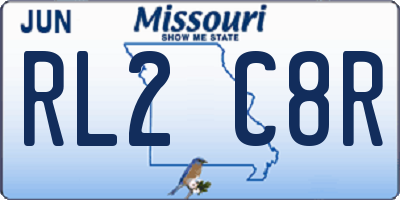 MO license plate RL2C8R