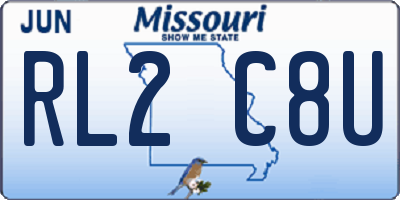 MO license plate RL2C8U