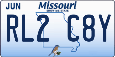 MO license plate RL2C8Y