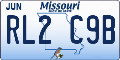 MO license plate RL2C9B