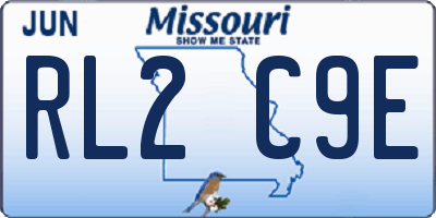MO license plate RL2C9E