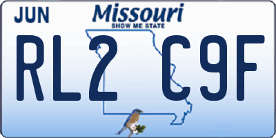 MO license plate RL2C9F