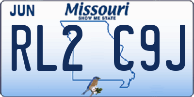 MO license plate RL2C9J