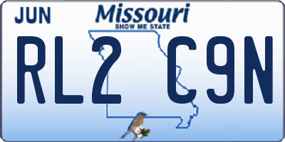 MO license plate RL2C9N