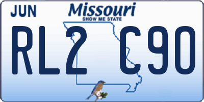 MO license plate RL2C9O