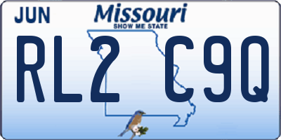MO license plate RL2C9Q