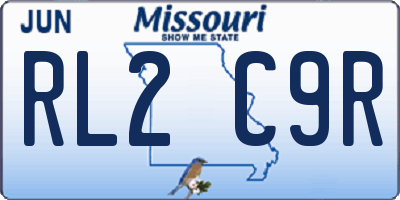 MO license plate RL2C9R