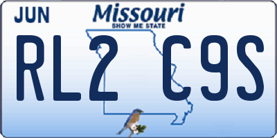 MO license plate RL2C9S