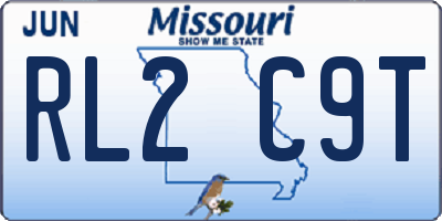 MO license plate RL2C9T