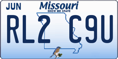 MO license plate RL2C9U