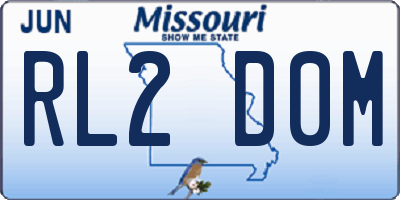 MO license plate RL2D0M
