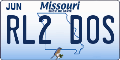 MO license plate RL2D0S