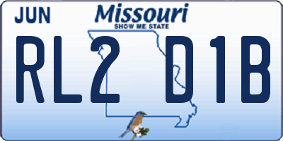 MO license plate RL2D1B