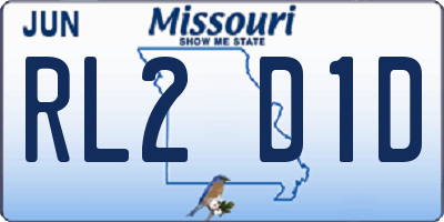MO license plate RL2D1D