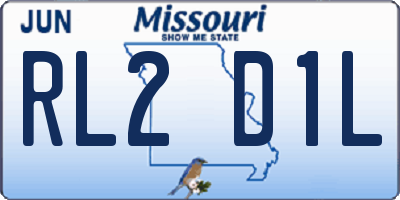 MO license plate RL2D1L