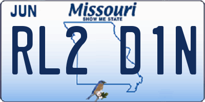 MO license plate RL2D1N