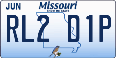 MO license plate RL2D1P