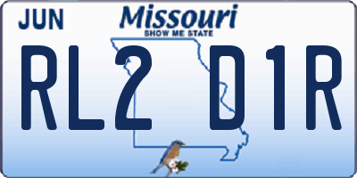 MO license plate RL2D1R