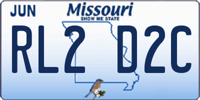 MO license plate RL2D2C