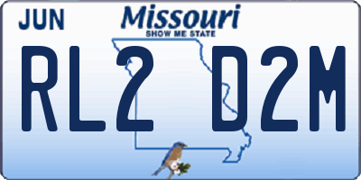 MO license plate RL2D2M