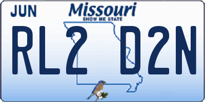 MO license plate RL2D2N