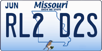 MO license plate RL2D2S