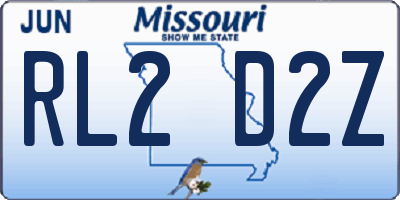 MO license plate RL2D2Z