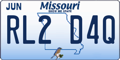 MO license plate RL2D4Q