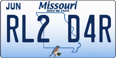 MO license plate RL2D4R