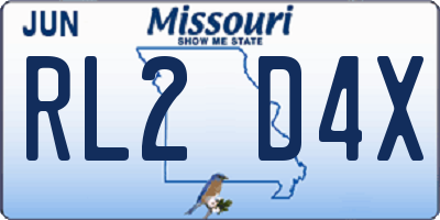 MO license plate RL2D4X