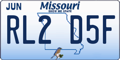 MO license plate RL2D5F