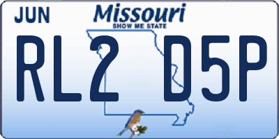 MO license plate RL2D5P