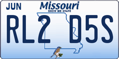 MO license plate RL2D5S