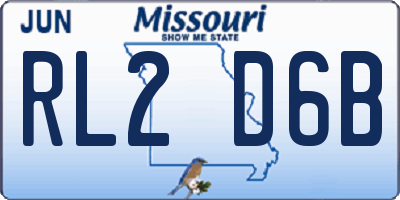 MO license plate RL2D6B