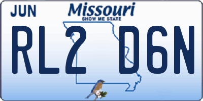 MO license plate RL2D6N