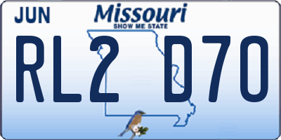 MO license plate RL2D7O