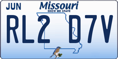 MO license plate RL2D7V